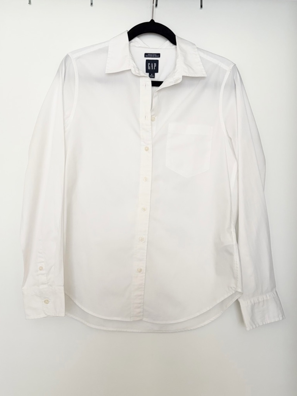 GAP Perfect Shirt 80s Superfine Poplin White, Size S